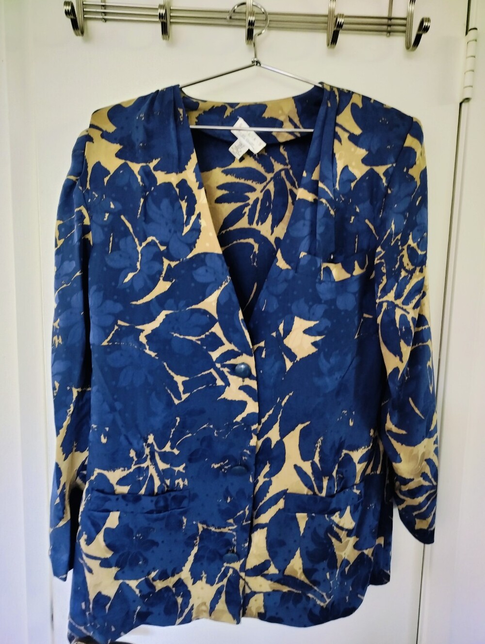 Vintage S.I.L.K.S. by St. Gillian 100% Silk Floral Blazer & Skirt Set - Size 10